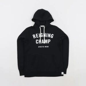 Black Reigning Champ Hoodie - Mens size L. Cotton.